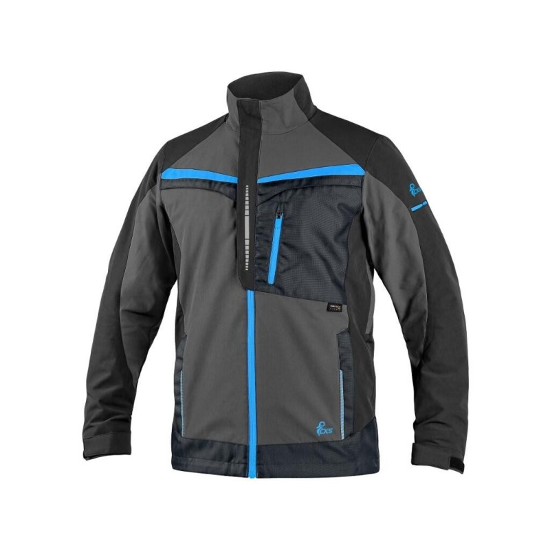 Bluza CXS NAOS, szaro-czarna + HV niebieskie