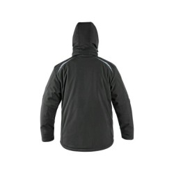 Kurtka CXS NORFOLK softshell ocieplany, czarna + HV niebiesko-czerwone