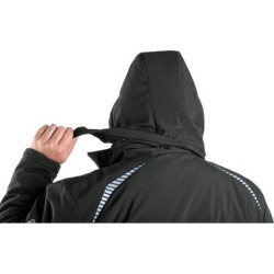 Kurtka CXS NORFOLK softshell ocieplany, czarna + HV niebiesko-czerwone