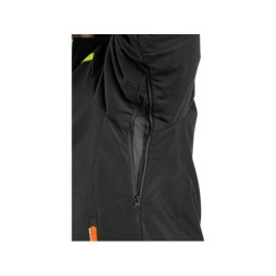 Kurtka CXS NORFOLK softshell ocieplany, czarny + HV żółto-pomarańczowe