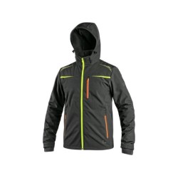 Kurtka CXS NORFOLK softshell, czarny + HV żółto-pomarańczowe