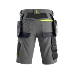 Spodenki CXS NAOS, szaro-czarne + HV żółte