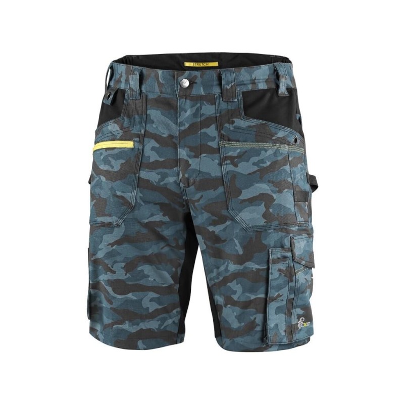Spodenki CXS STRETCH, camo-niebieskie
