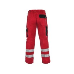 Spodnie CXS LUXY BRIGHT, czerwono-czarne