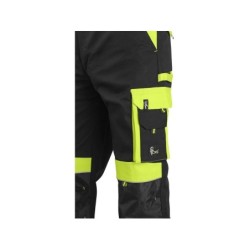 Spodnie CXS SIRIUS BRIGHTON, czarno-żółte