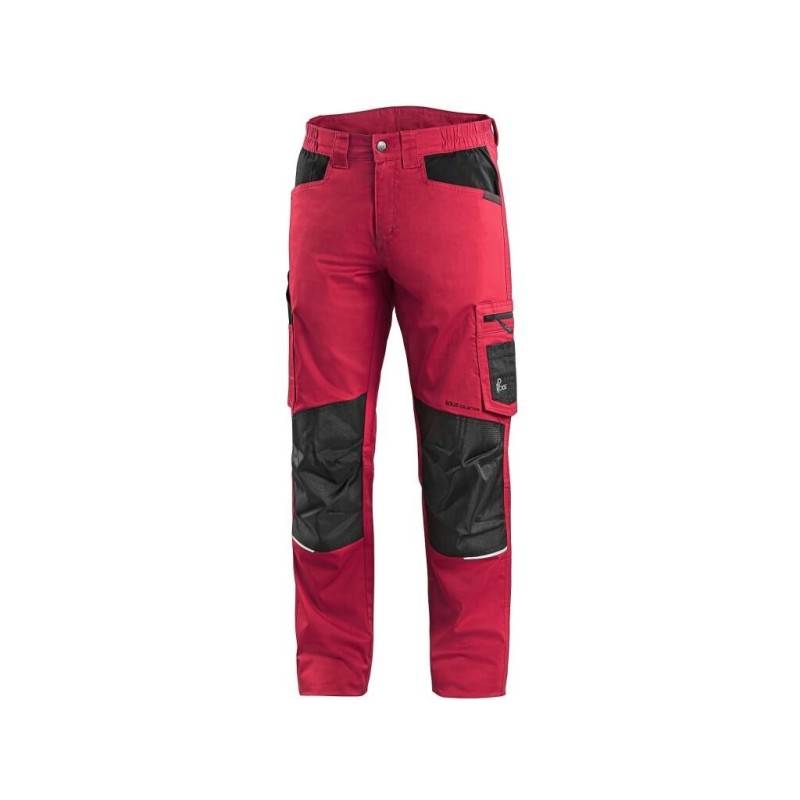 Spodnie CXS SOLIS FLEX, czerwono-czarne