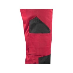 Spodnie CXS SOLIS FLEX, czerwono-czarne