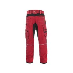 Spodnie CXS STRETCH, czerwono-czarne