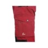 Spodnie CXS STRETCH, czerwono-czarne
