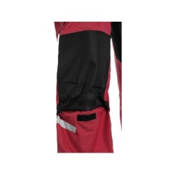 Spodnie CXS STRETCH, czerwono-czarne