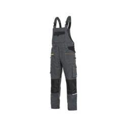 Spodnie ogrodniczki CXS STRETCH, ciemnoszaro-czarne