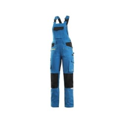 Spodnie ogrodniczki CXS STRETCH, damskie, niebiesko-czarne