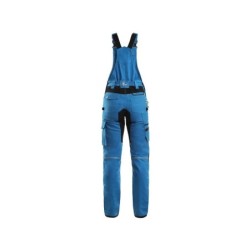 Spodnie ogrodniczki CXS STRETCH, damskie, niebiesko-czarne
