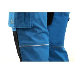 Spodnie ogrodniczki CXS STRETCH, damskie, niebiesko-czarne