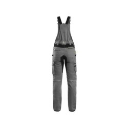 Spodnie ogrodniczki CXS STRETCH, damskie, szaro-czarne