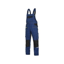 Spodnie ogrodniczki CXS STRETCH, granatowo-czarne