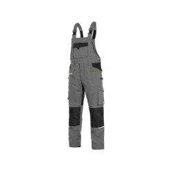 Spodnie ogrodniczki CXS STRETCH, szaro-czarne