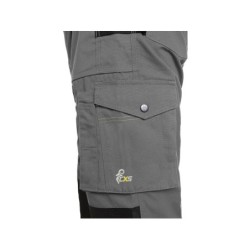 Spodnie ogrodniczki CXS STRETCH, szaro-czarne