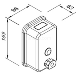 Dozownik mydła w płynie 0,5l Duo S500SPP