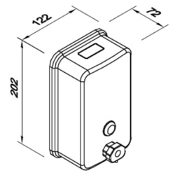 Dozownik mydła w płynie 1l Duo S1000SPP