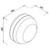 Pojemnik na papier toaletowy Cosmo White LCP5006B