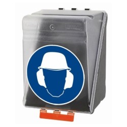 Pojemnik SecuBox Maxi przezroczysty - nauszniki i hełm
