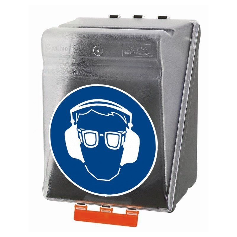 Pojemnik SecuBox Maxi przezroczysty - nauszniki i okulary