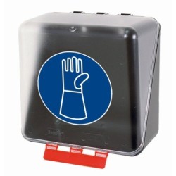 Pojemnik SecuBox Midi przezroczysty - rękawice spawalnicze
