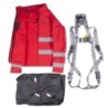 KB 041 - Kurtka SOFTSHELL z szelkami bezpieczeństwa P-11 - kolor czerwony rozmiar L