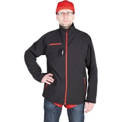 KB 042 - Kurtka SOFTSHELL z szelkami bezpieczeństwa P-11 lub P-11mX P-11 - kolor czarny rozmiar L