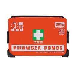 Przemysłowa apteczka pierwszej pomocy "STANDARD 13164" w pudełku z tworzywa Vera