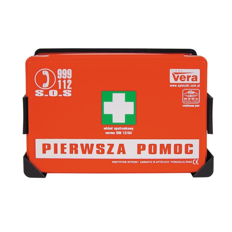 Przemysłowa apteczka pierwszej pomocy "STANDARD 13164" w pudełku z tworzywa Vera