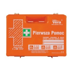 Przemysłowa apteczka pierwszej pomocy "TOP 20 2 x DIN13157" w walizce z tworzywa ABS Vera