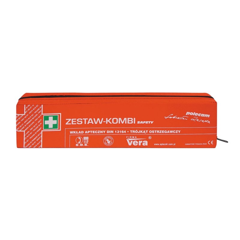 Samochodowy zestaw pierwszej pomocy "SAFETY" w opakowaniu z tkaniny wodoodpornej Vera